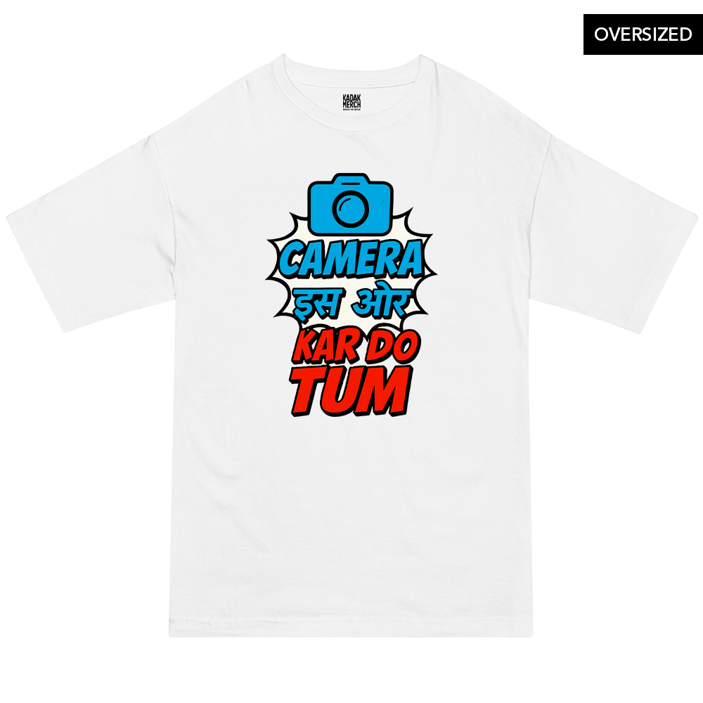 Camera Kardo Oversized T-Shirt S / White Oversized T-Shirts