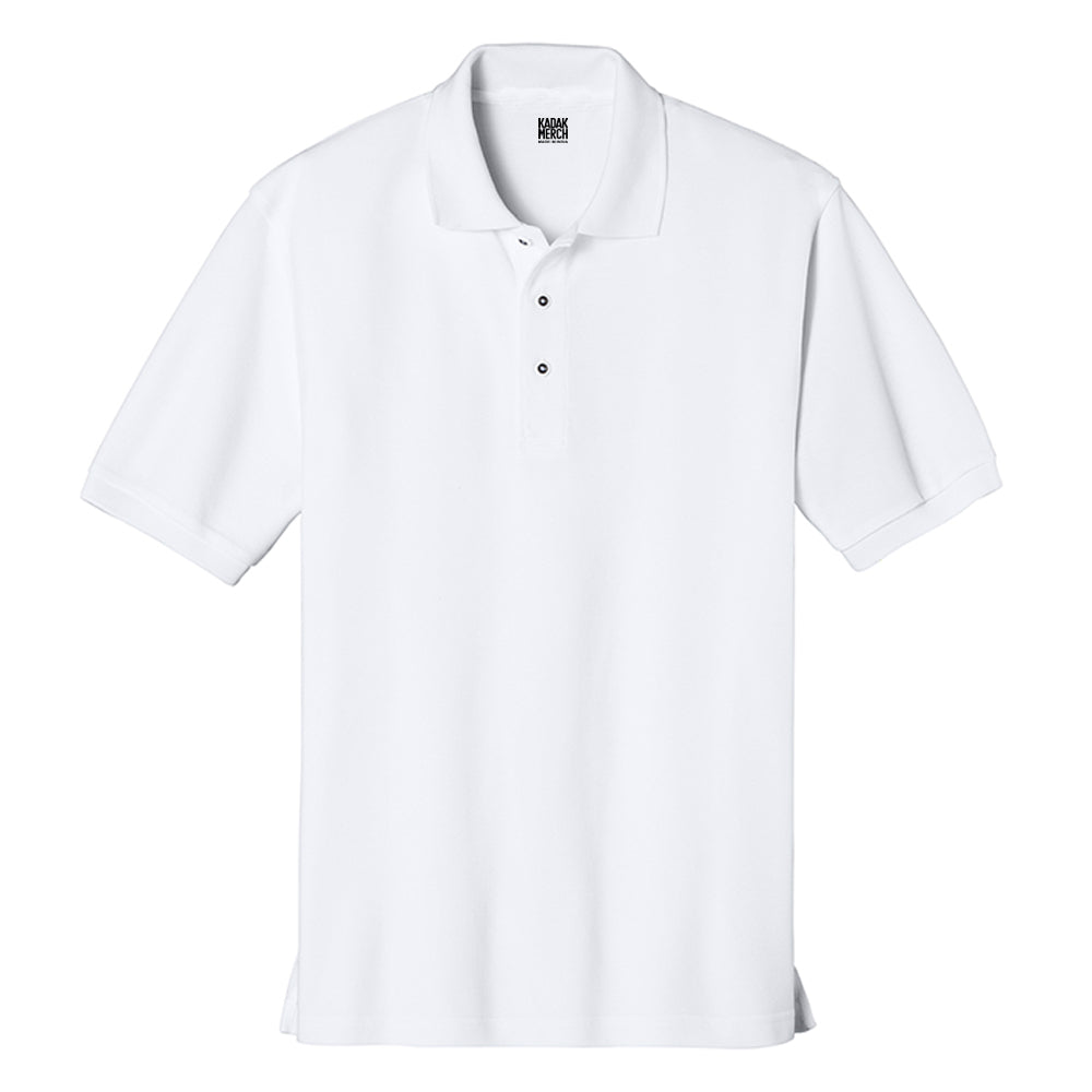 100% Cotton Basics Pique Polo - White