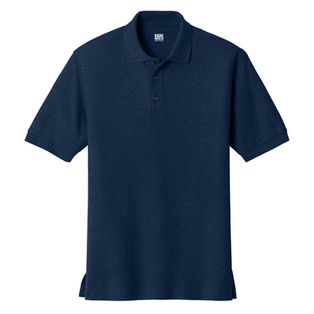 100% Cotton Basics Pique Polo - Navy Blue