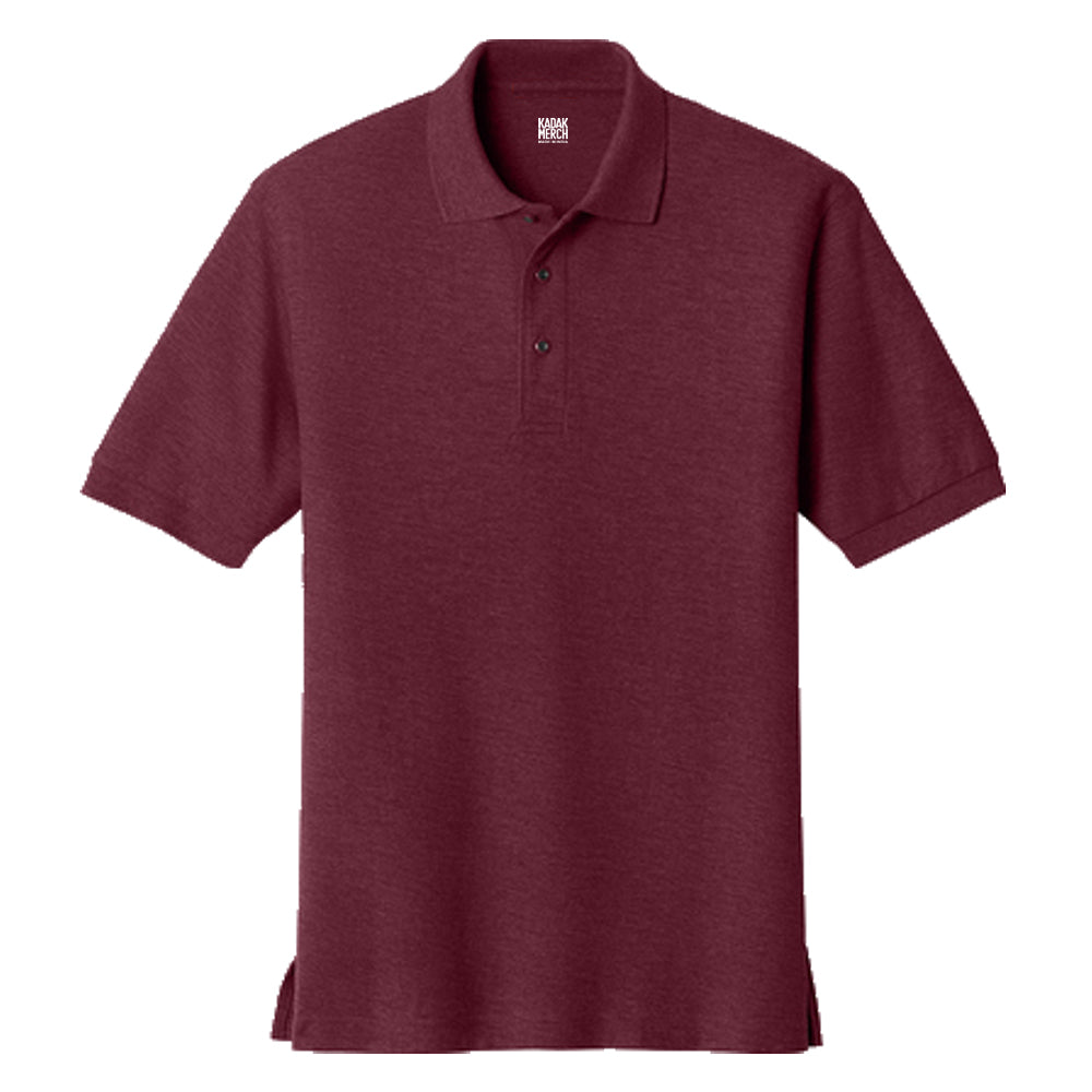 100% Cotton Basics Pique Polo - Maroon