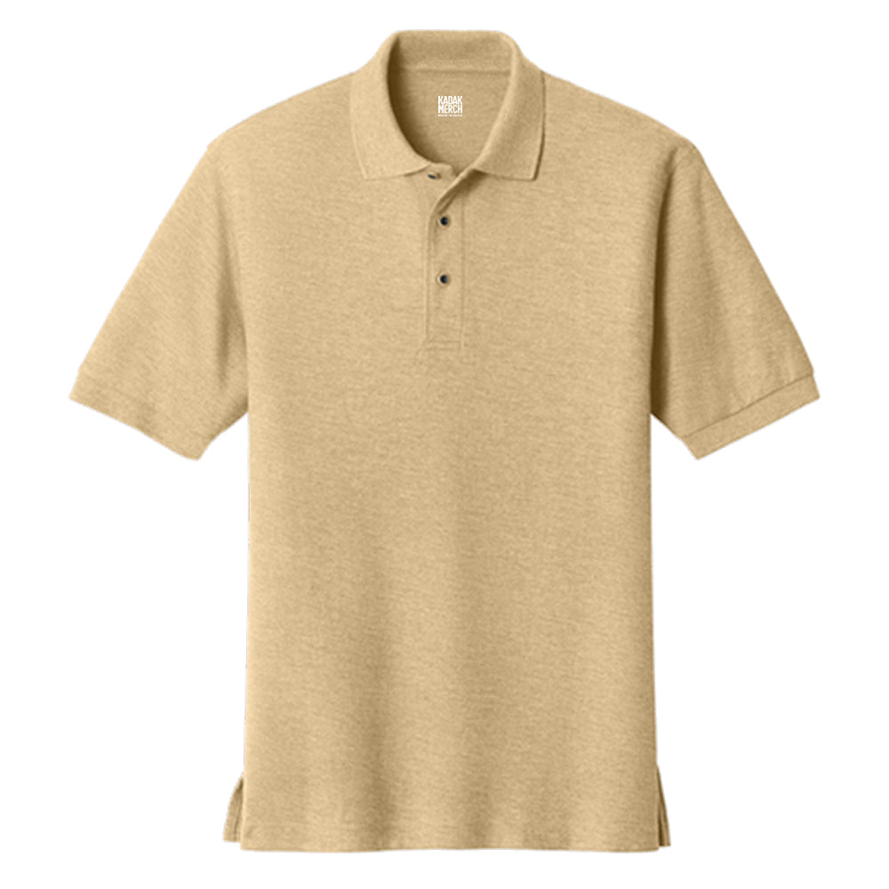 100% Cotton Basics Pique Polo - Beige