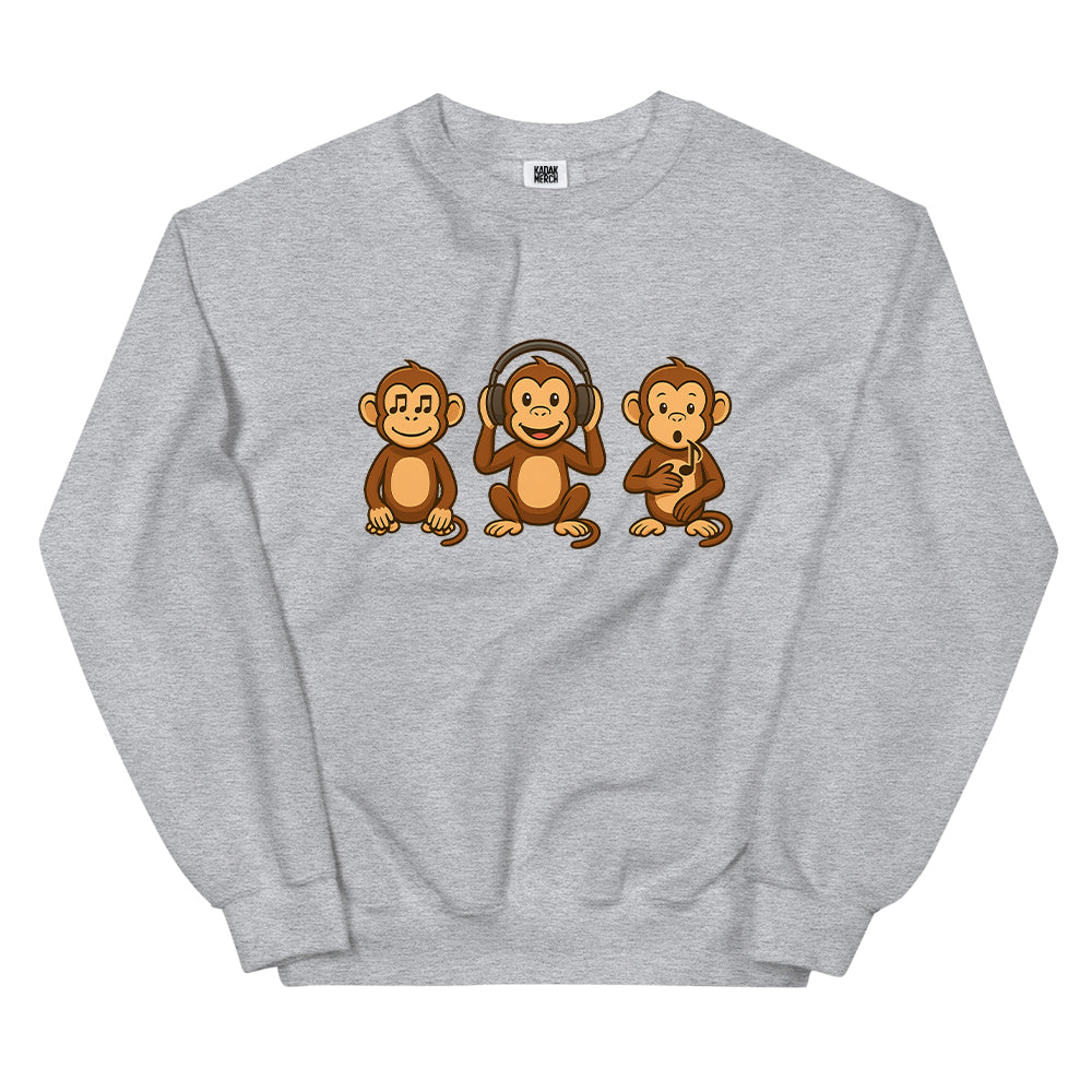 3 Musical Monkeys Sweatshirt