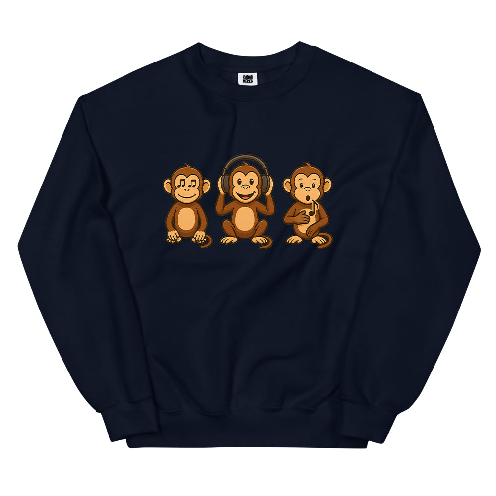 3 Musical Monkeys Sweatshirt