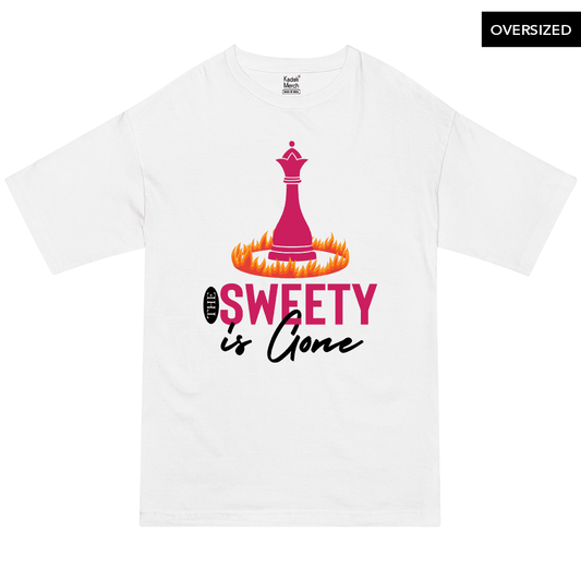 The Sweety Is Gone On Fire Oversized T-Shirt Xs / White T-Shirts