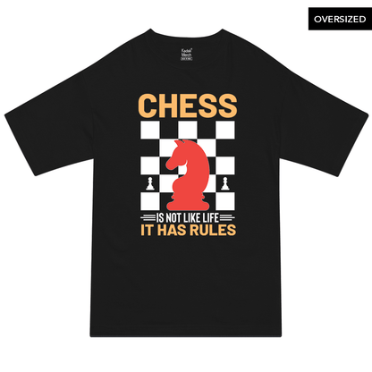 Chess Is Not Like Life Oversized T-Shirt Xs / Black T-Shirts