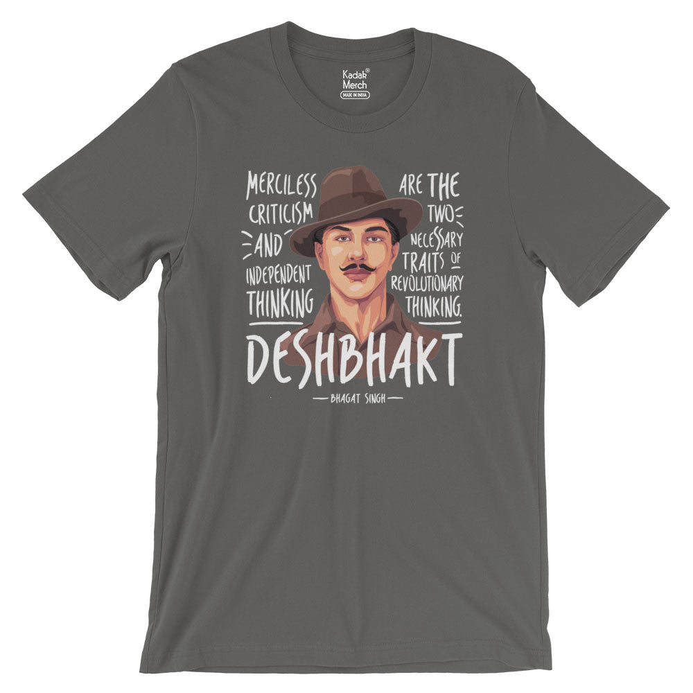 Deshbhakt Bhagat Singh T-Shirt Xs / Slate Grey T-Shirts