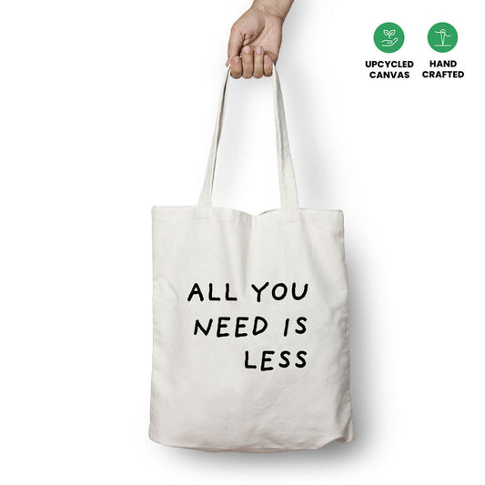 All You Need Is Less Tote Bag
