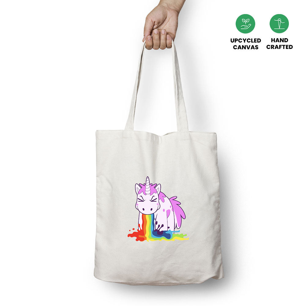 Barfing Rainbow Tote Bag