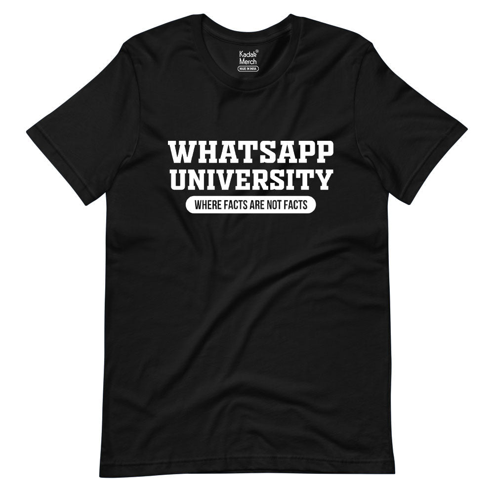 Whatsapp University T-Shirt Xs / Black T-Shirts