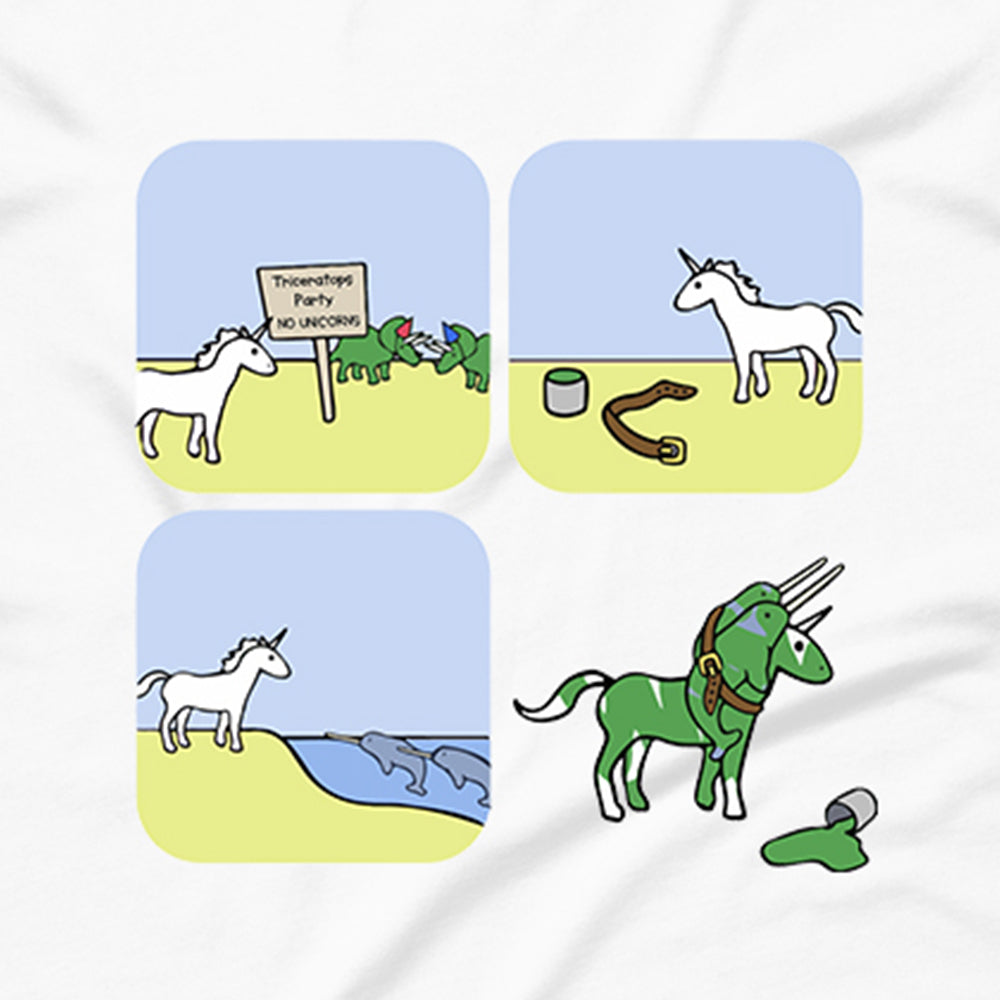 Triceratops Comic Strip T-Shirt