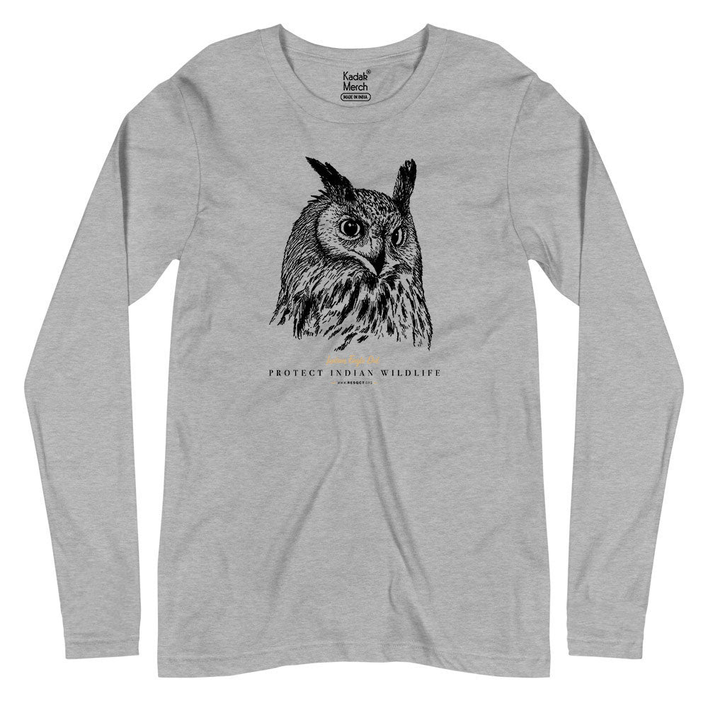 Indian Eagle Owl Full Sleeves T-Shirt