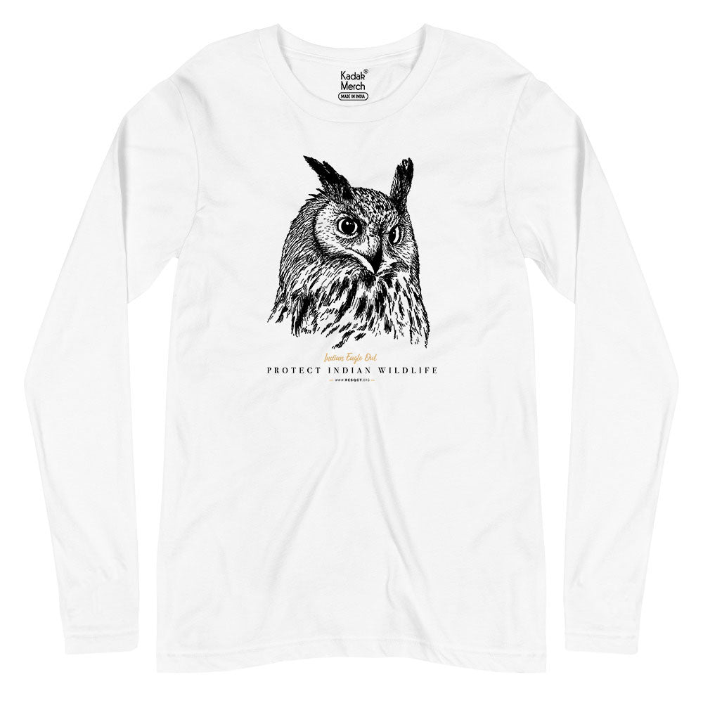 Indian Eagle Owl Full Sleeves T-Shirt