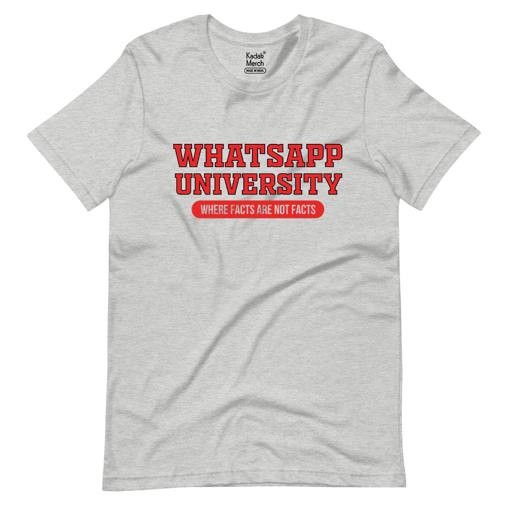 Whatsapp University T-Shirt Xs / Heather Grey T-Shirts