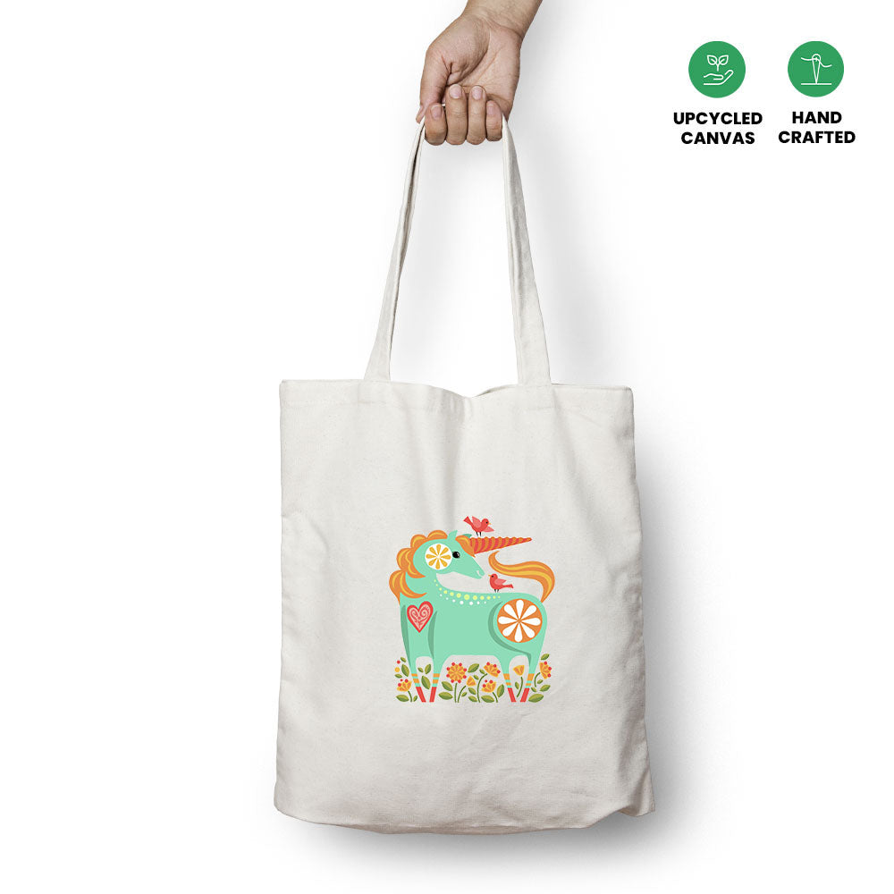 Happy Turquoise Tote Bag