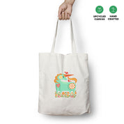 Happy Turquoise Tote Bag