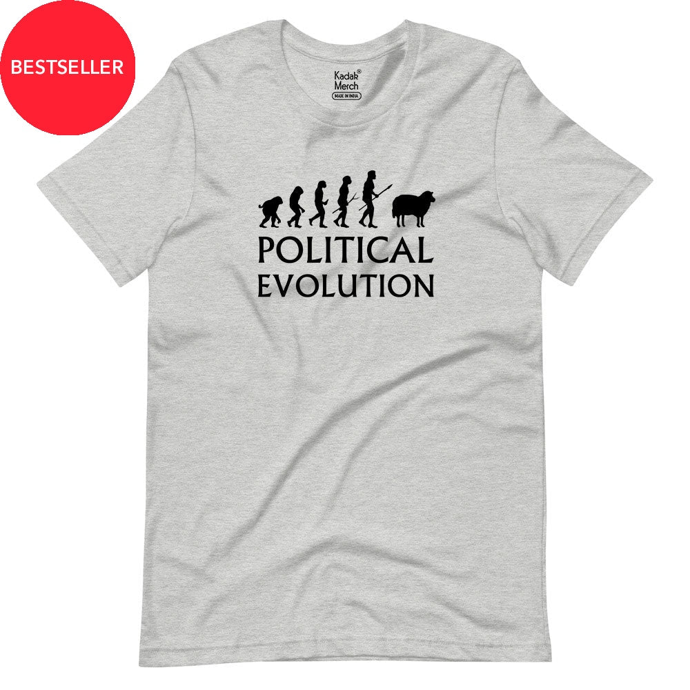 Political Evolution T-Shirt Xs / Heather Grey T-Shirts