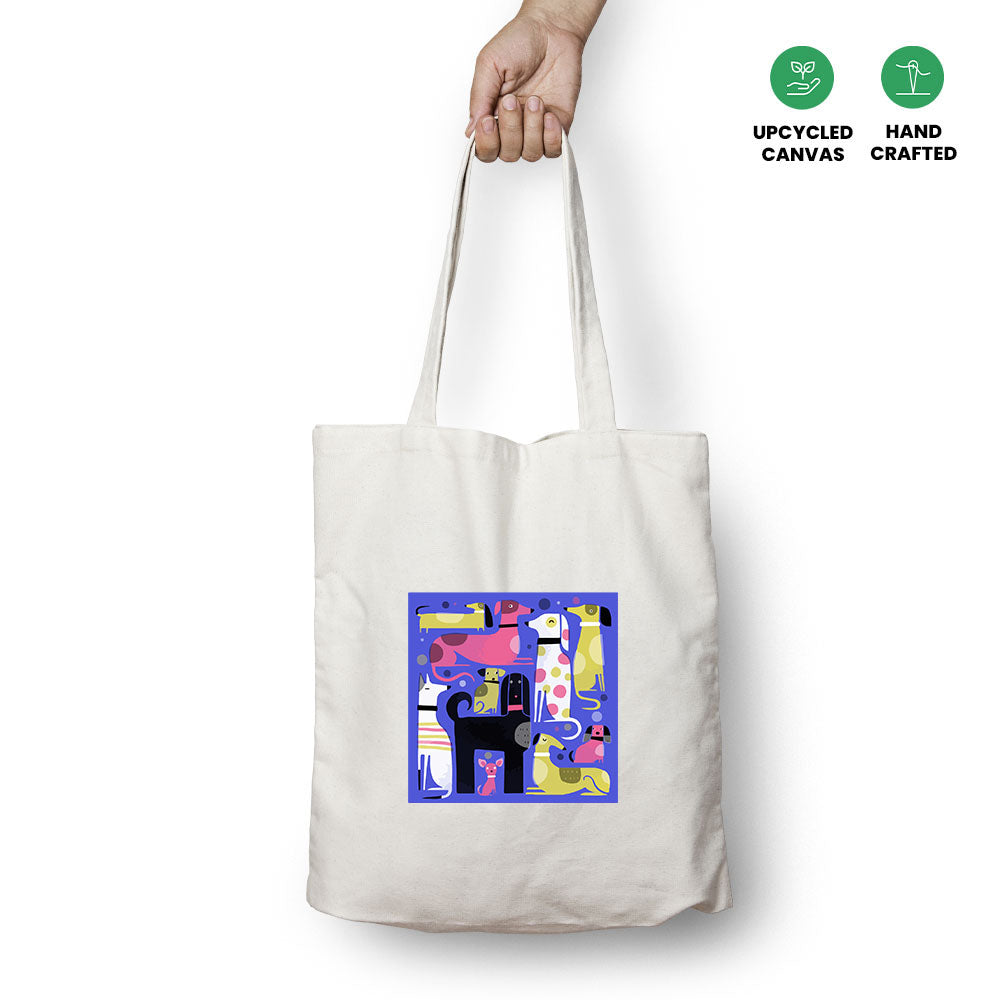 Mosaic Puppers Tote Bag
