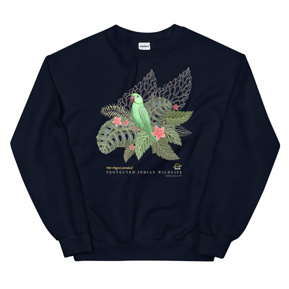 Rose Ringed Parakeet Sweatshirt