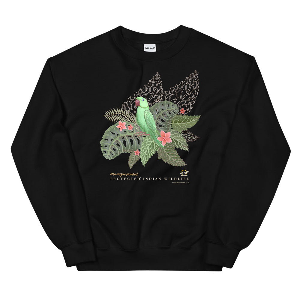 Rose Ringed Parakeet Sweatshirt