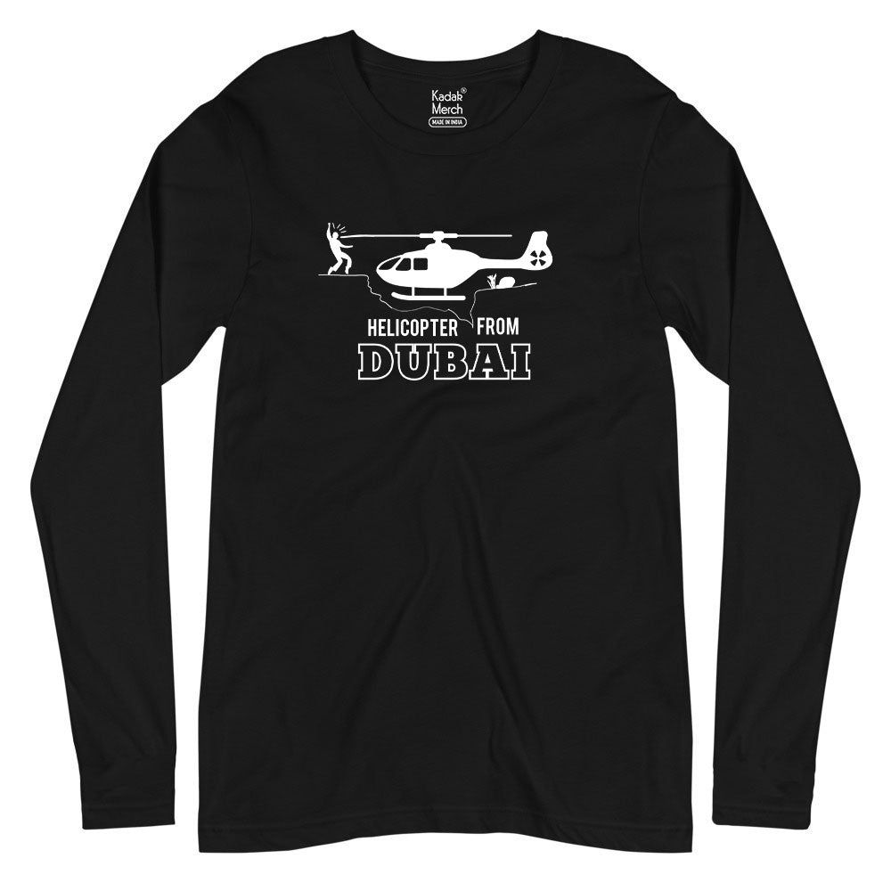 Helicopter from Dubai Full Sleeves T-Shirt