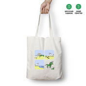 Triceratops Comic Strip Tote Bag