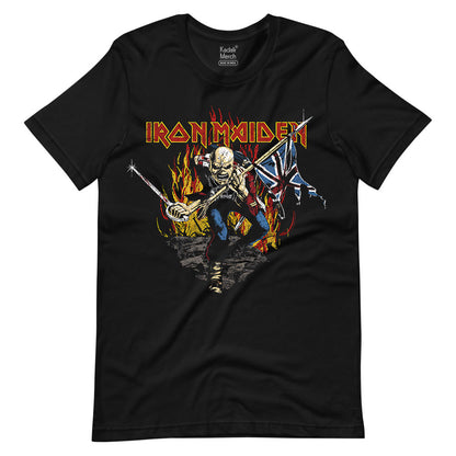 Iron Maiden - Trooper Flamed Battlefield T-Shirt
