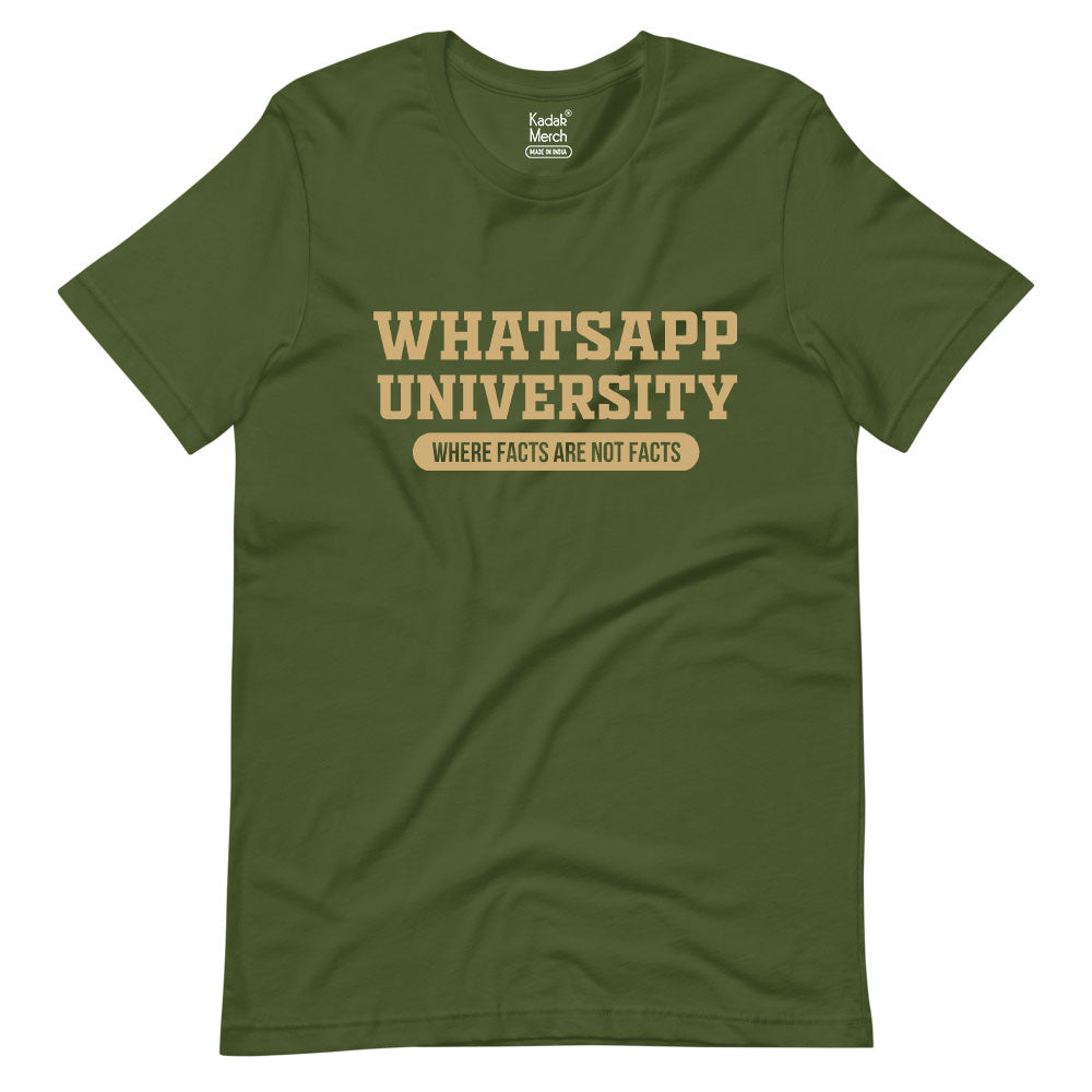 Whatsapp University T-Shirt Xs / Olive Green T-Shirts