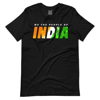 We The People Of India T-Shirt Xs / Black T-Shirts