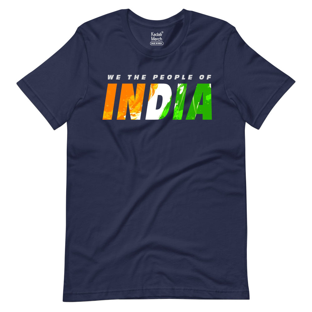 We The People Of India T-Shirt Xs / Navy Blue T-Shirts