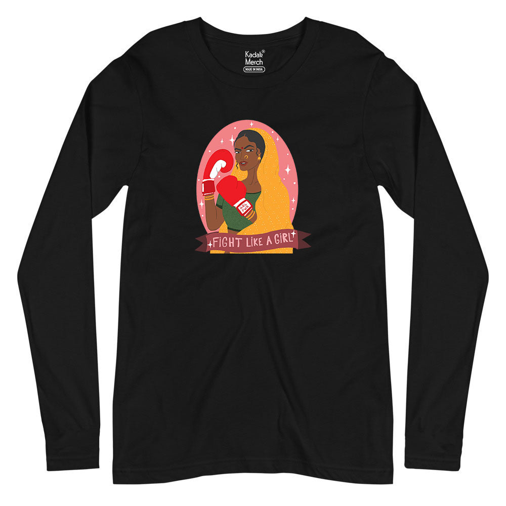 Fight Like a Girl Full Sleeves T-Shirt