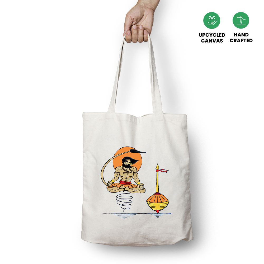 Meditating Hanuman Tote Bag